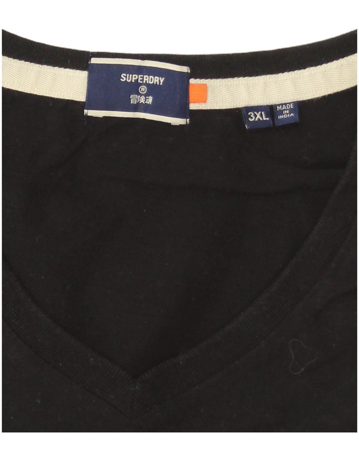 Superdry Mens T-Shirt Top 3XL Black