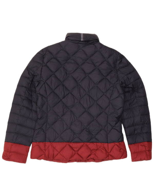 Tommy Hilfiger Dame Polstret Jakke UK 18 XL Navy Blue Colourblock Nylon