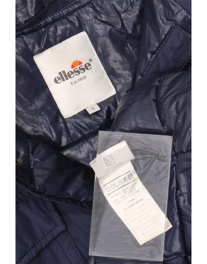 ELLESSE Mens Military Utility Jacket UK 36 Small Navy Blue Polyester Vintage Ellesse and Second-Hand Ellesse from Messina Hembry 