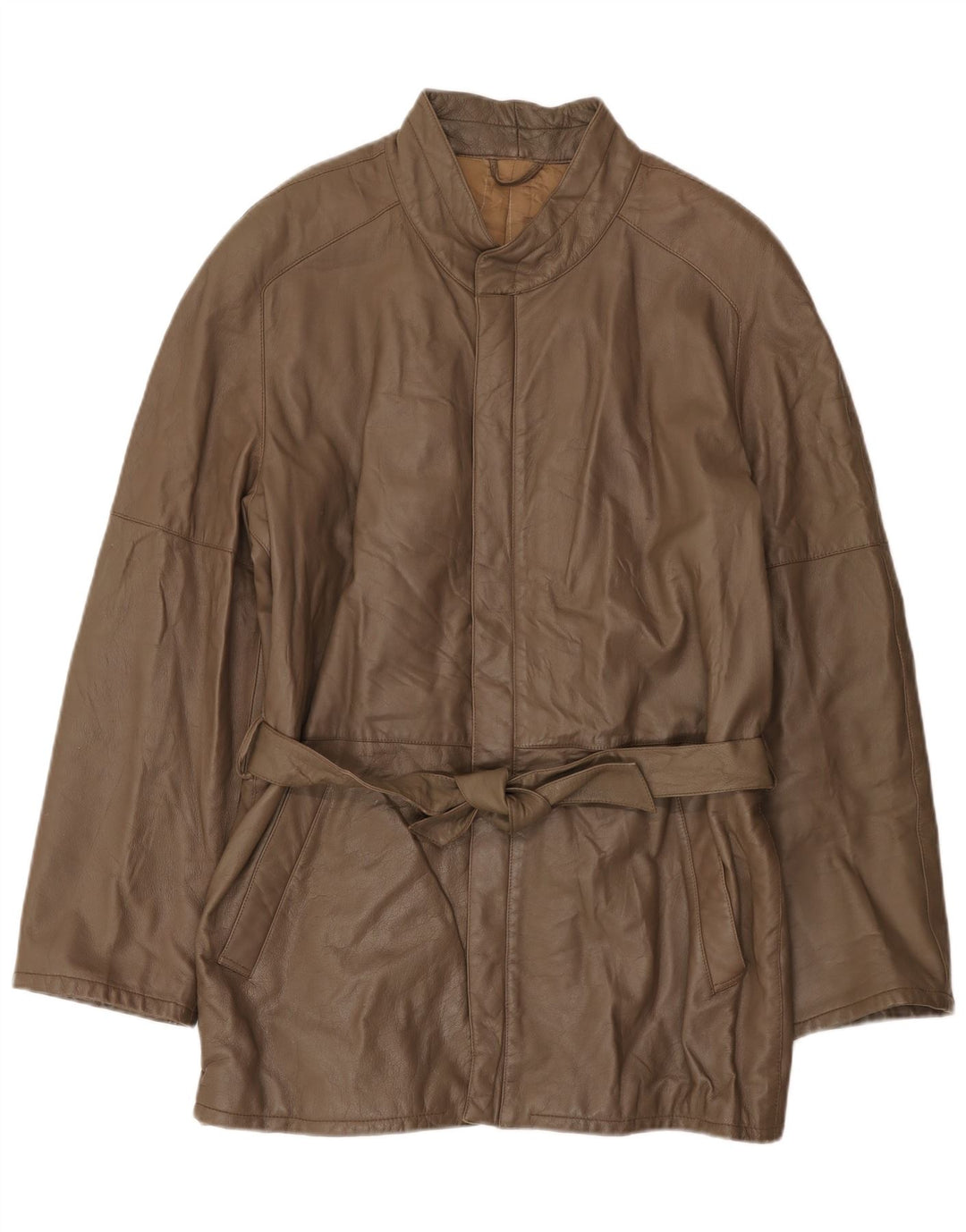 Vintage herre læderjakke IT 56 3XL Brun