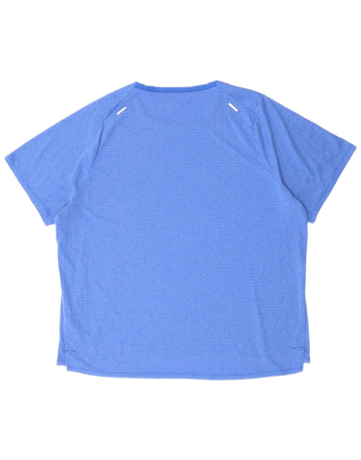 NIKE Mens Dri Fit T-Shirt Top 2XL Blue Polyester
