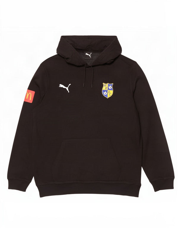 Puma Mens Graphic Hoodie Jumper Large Black Cotton