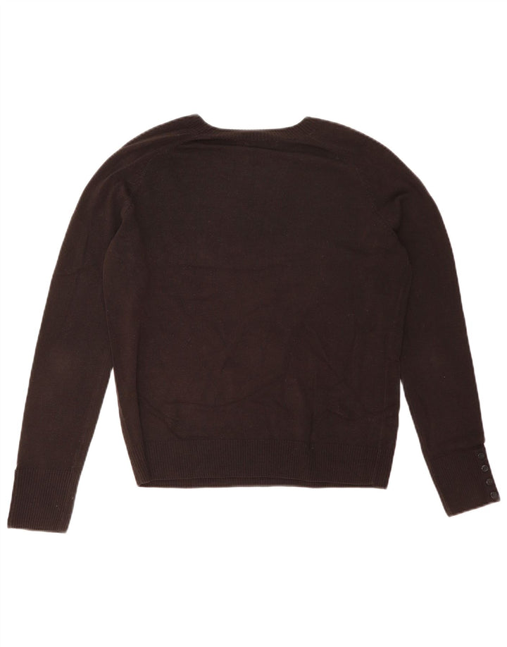 Marks & Spencer Womens Boat Neck Jumper Sweater UK 12 Medium Black