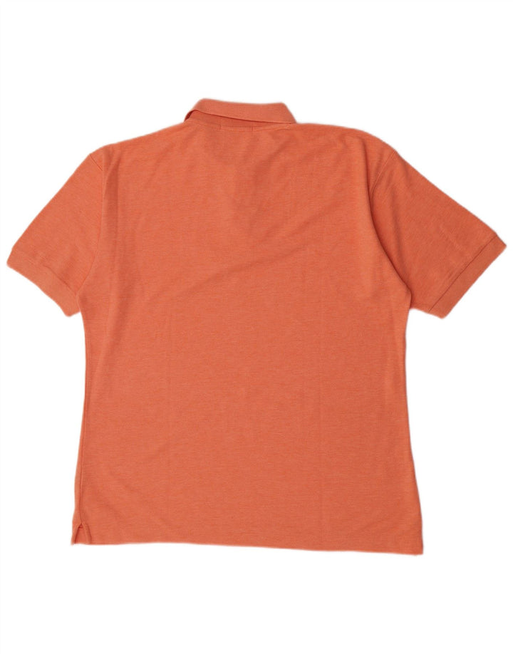 Fila Mens Polo Shirt IT 50 Medium Orange Cotton