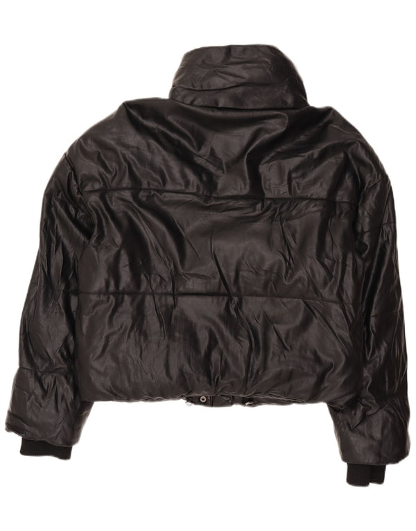 Zara Veste matelassée surdimensionnée pour femme UK 6 XS Noir