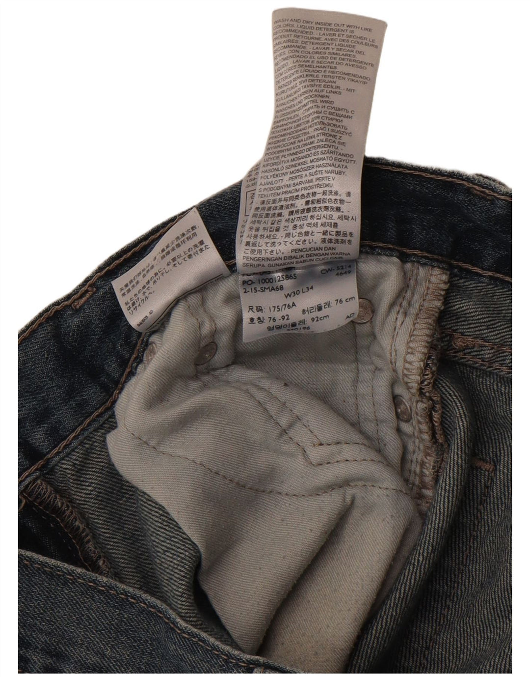 LEVI'S Mens Slim Jeans W30 L30 Navy Blue Cotton