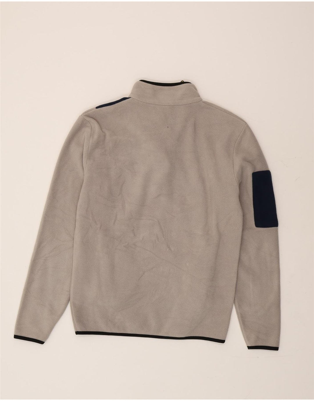 Lotto Mens Zip Neck Fleece Jumper Large Grey Colourblock Polyester