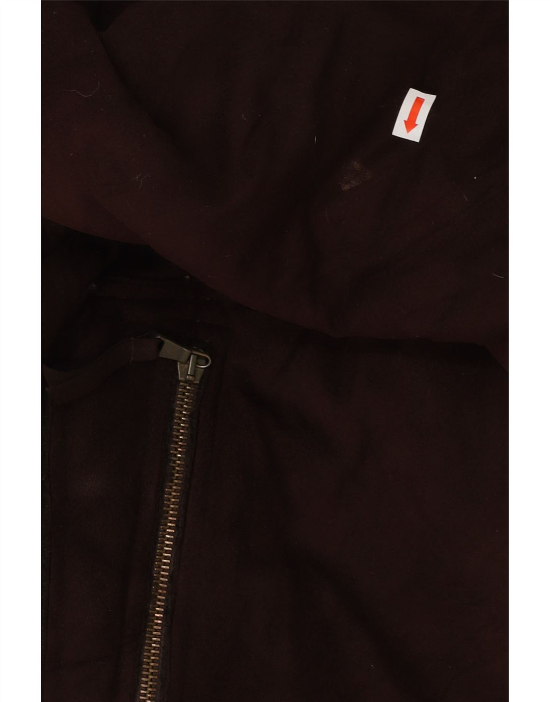 BENETTON Womens Sherpa Jacket UK 14 Medium Brown Acrylic
