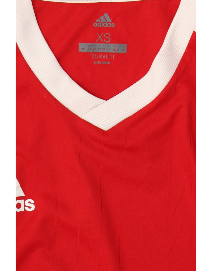 ADIDAS Mens Climalite Long Sleeve Top Long Sleeve XS Red Polyester Vintage Adidas and Second-Hand Adidas from Messina Hembry 