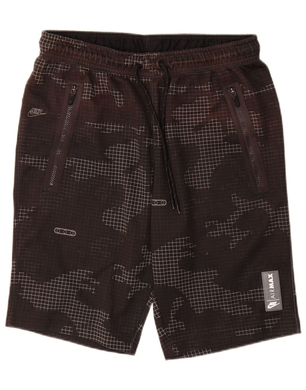 Nike Mens Sport Shorts Medium W32 L10 Black Camouflage Polyester
