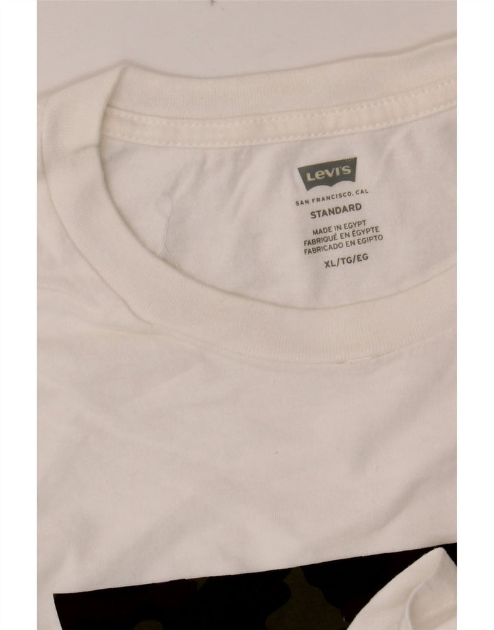 LEVI'S Mens Standard Graphic T-Shirt Top XL White
