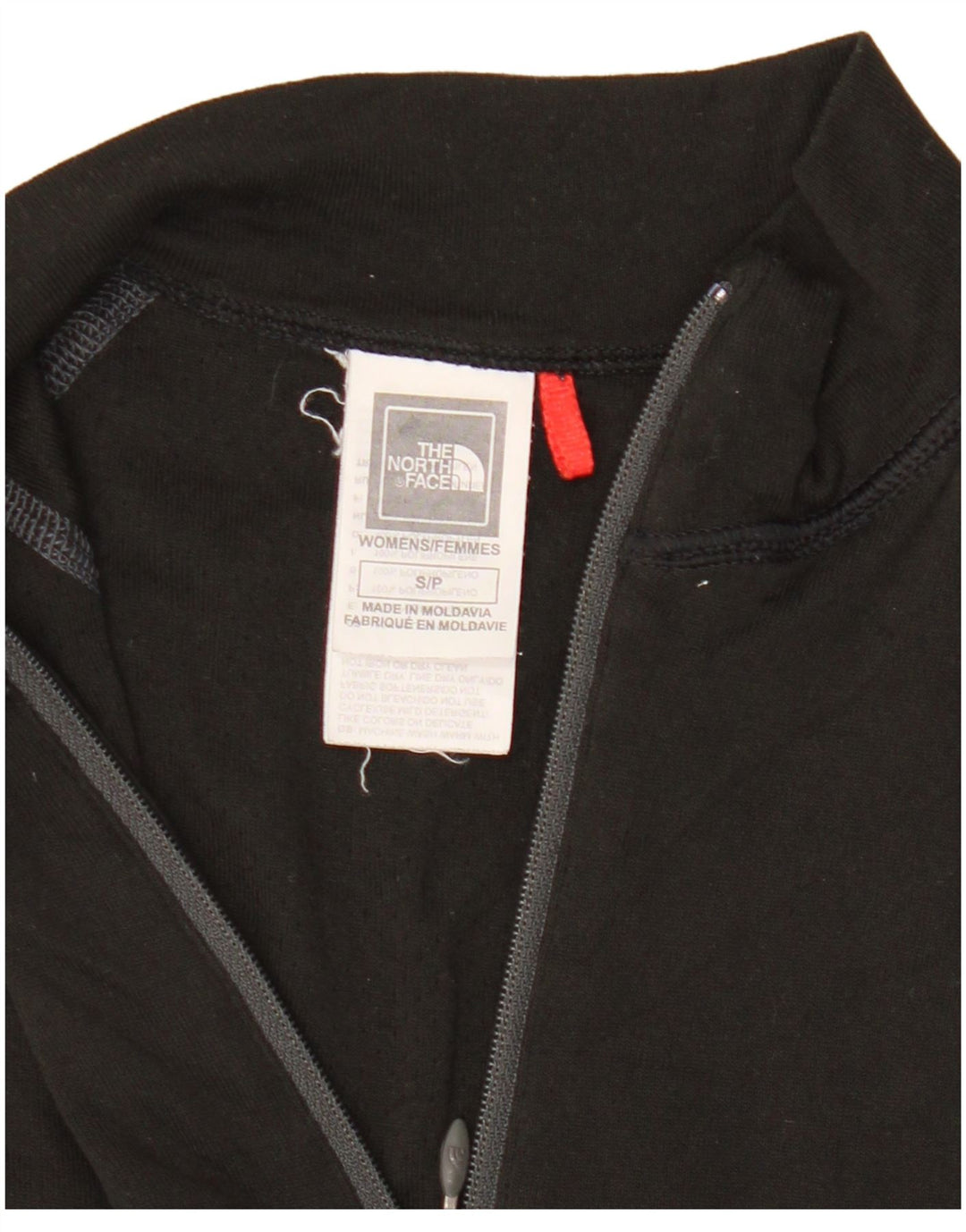 The North Face Womens Zip Neck Pullover Tracksuit Top UK 8 Small Black