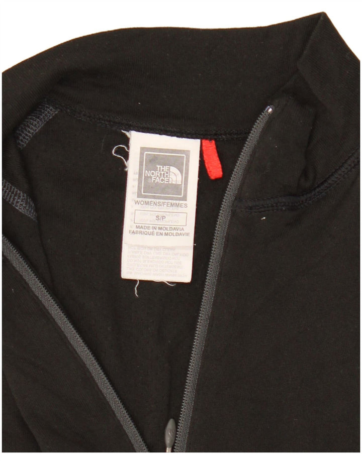 The North Face Womens Zip Neck Pullover Tracksuit Top UK 8 Small Black