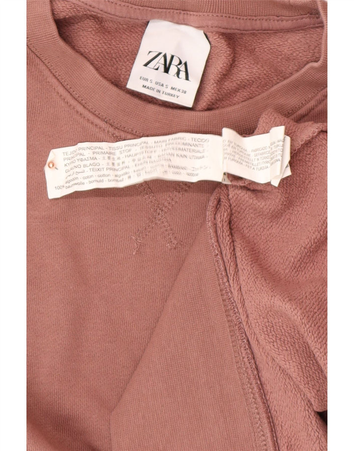 Męski sweter ZARA, mały, różowy, bawełniany