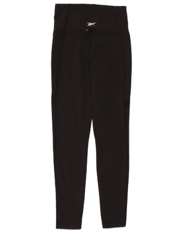 REEBOK Womens Leggings UK 8/10 Small Black