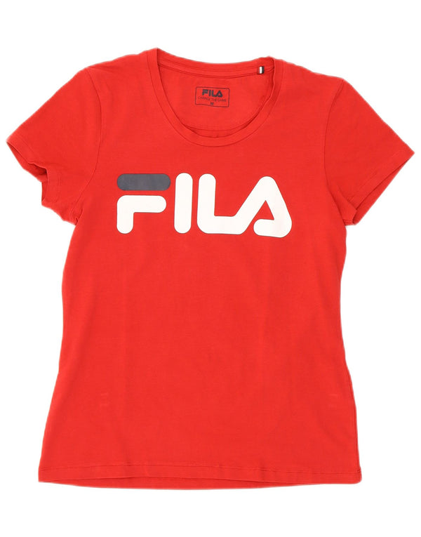 Fila Camiseta gráfica para mujer Top UK 12 Medium Red