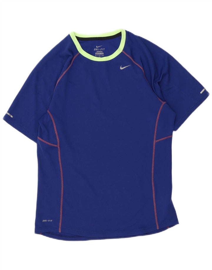 Tricou NIKE Dri Fit pentru bărbați Top mic, albastru, poliester