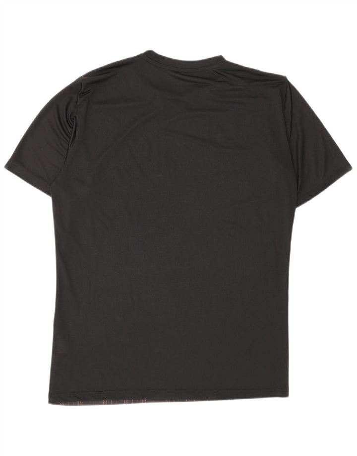 Puma Mens T-Shirt Top Medium Black Geometric Polyester