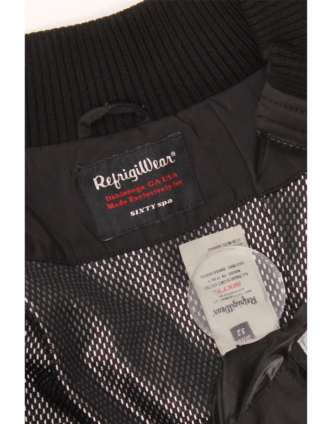 Refrigiwear Womens Rain Jacket IT 52 2XL Black Nylon