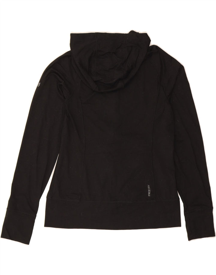 EDDIE BAUER Womens Zip Hoodie Sweater UK 10 Small Black Polyester Vintage Eddie Bauer and Second-Hand Eddie Bauer from Messina Hembry 