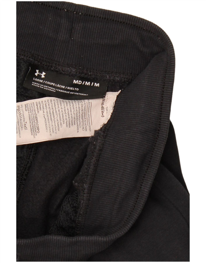Under Armour Mens Tracksuit Trousers Joggers Medium Black Cotton
