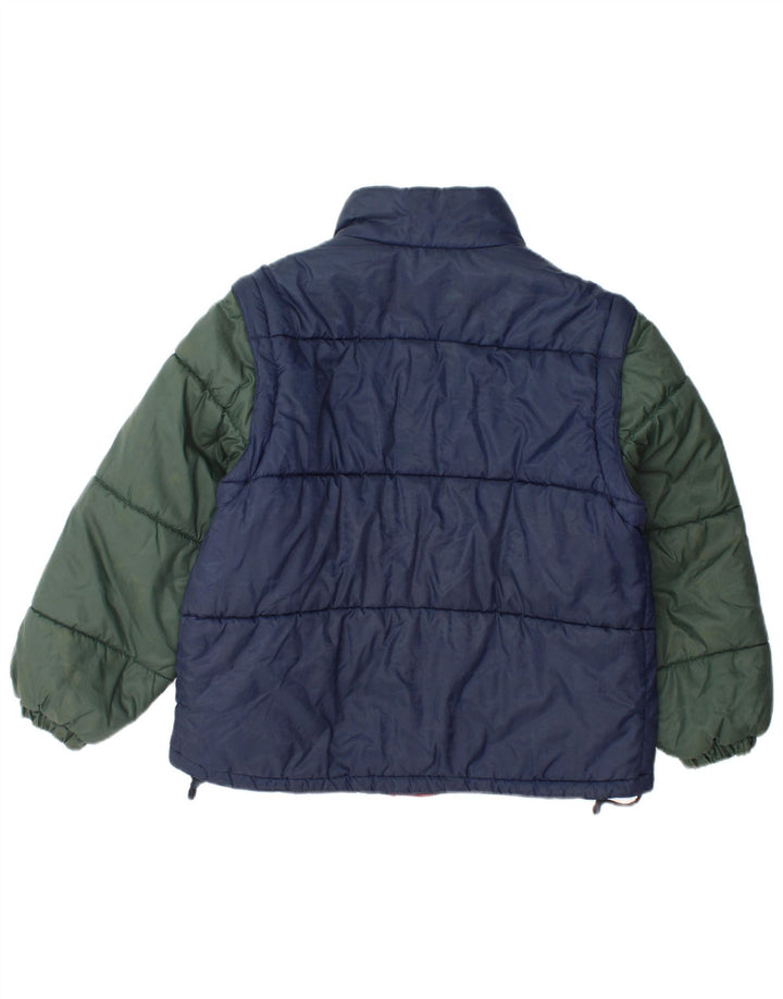 Meccano Boys Padded Jacket 12-13 Years Navy Blue Colourblock