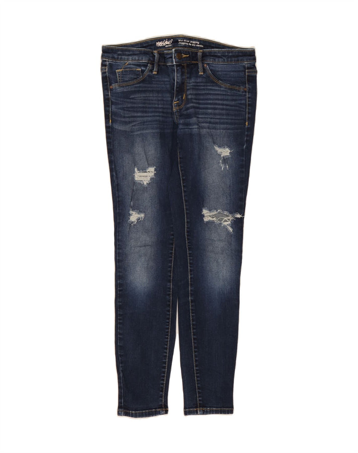 MOSSIMO Womens Distressed Jegging Jeans US 6 Medium W28 L27 Navy Blue Vintage Mossimo and Second-Hand Mossimo from Messina Hembry 