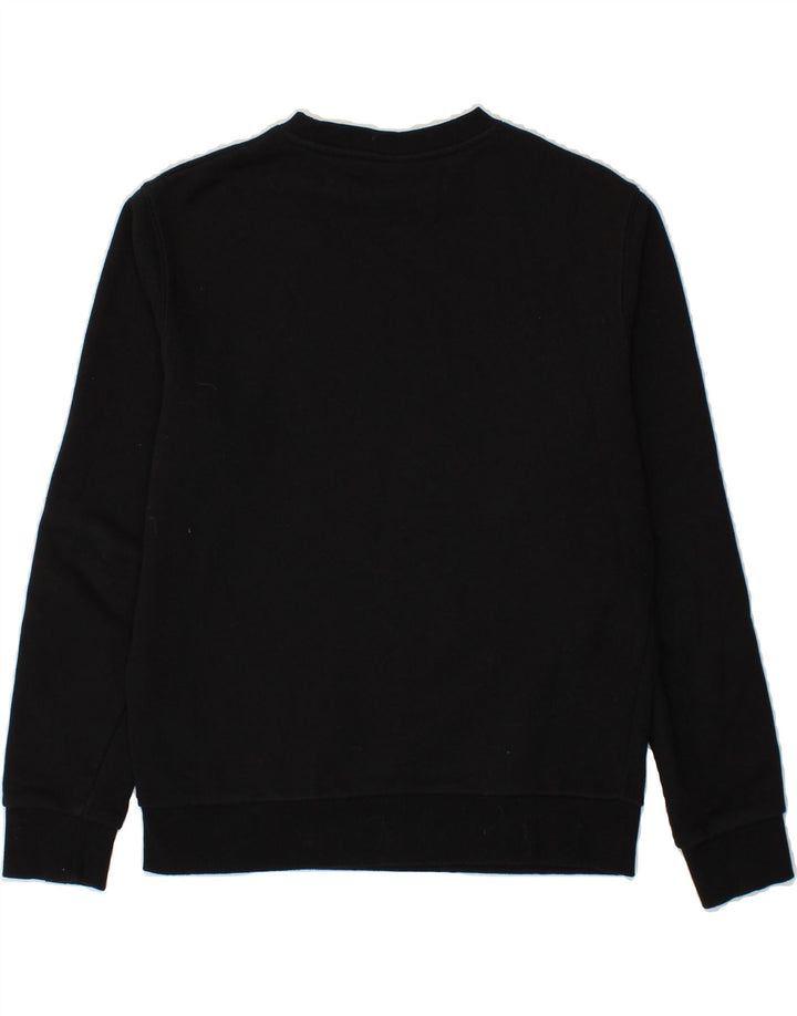 ELLESSE Womens Oversized Graphic Sweatshirt Jumper UK 10 Small  Black Vintage Ellesse and Second-Hand Ellesse from Messina Hembry 