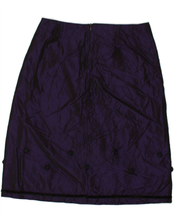 VINTAGE Womens Pencil Skirt Medium W28  Purple Floral Acetate | Vintage Vintage | Thrift | Second-Hand Vintage | Used Clothing | Messina Hembry 