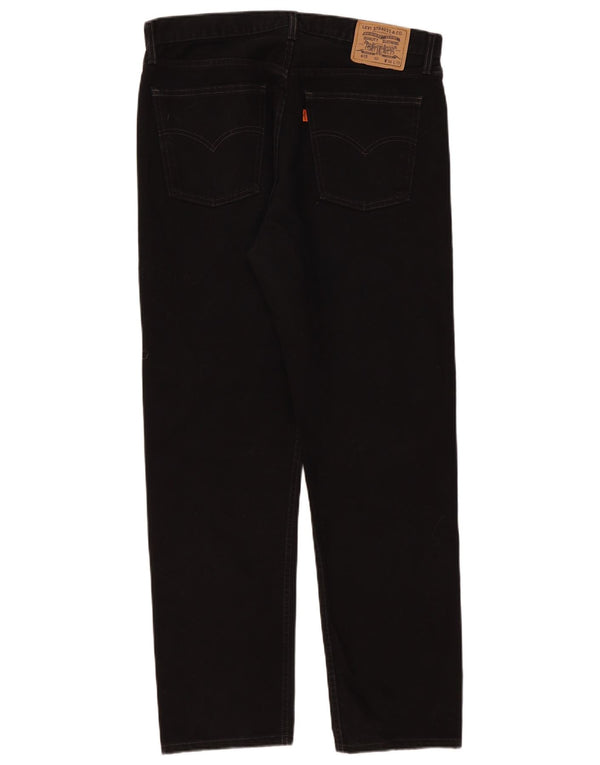 Levi's Mens 615 Straight Jeans W36 L30 Black Cotton