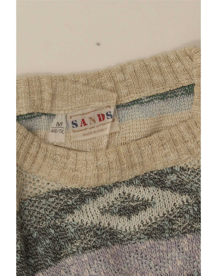 Vintage Mens Crew Neck Jumper Sweater IT 48/50 Medium Multicoloured