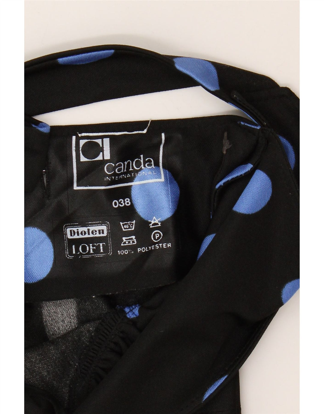 Canda Womens Halter Maxi Dress EU 38 Medium Black Spotted Polyester