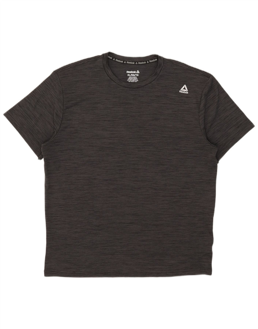 Reebok Herre T-Shirt Top XL Grå Flecked Polyester