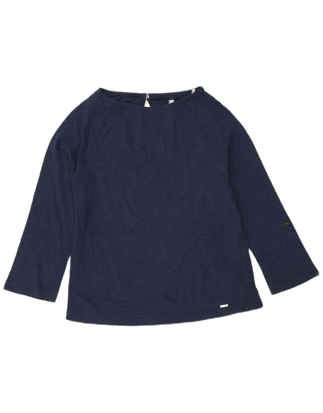 WOOLRICH Top da donna a maniche lunghe UK 16 Large Blu Navy