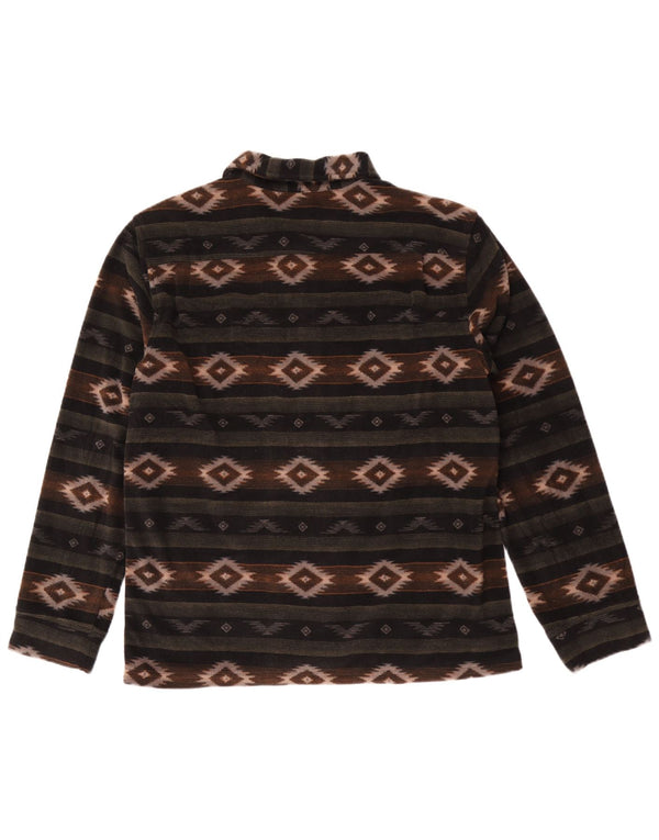 Hurley Mens Fleece Shirt Medium Multicoloured Fair Isle Polyester