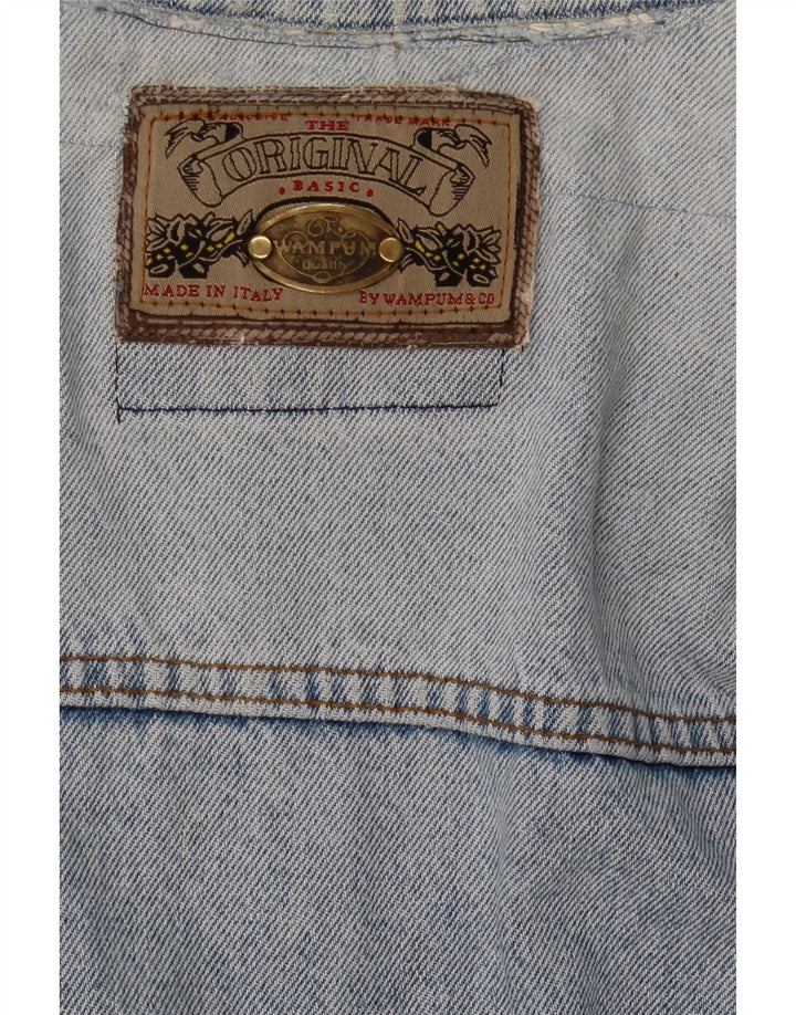 Wampum Mens Denim Jacket UK 38 Medium Blue
