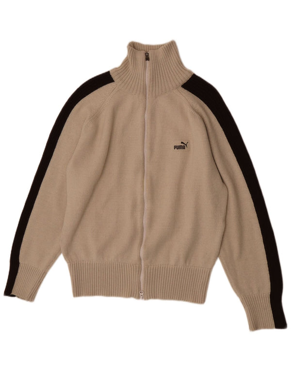 Puma Pull Cardigan Homme Beige Colorblock Large