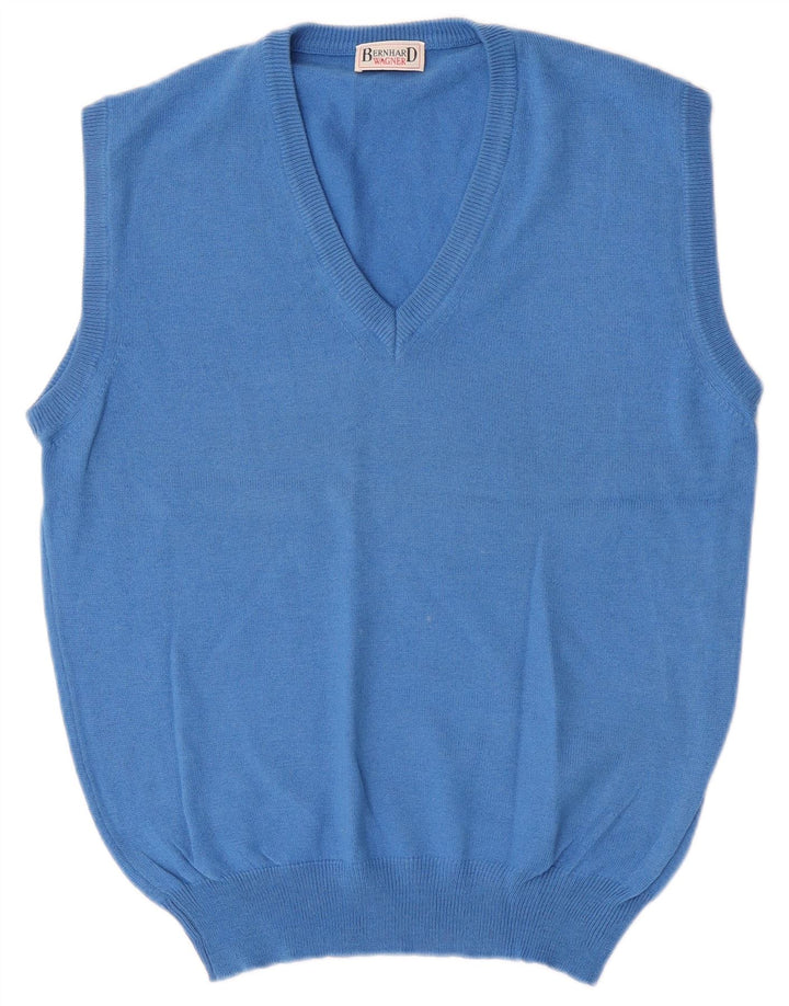Bernhard Wagner Mens Vest Tank Top IT 52 Large Blue