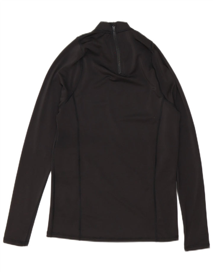 Mistral Mens Graphic Zip Neck Pull Survêtement Top Petit Noir Polyester