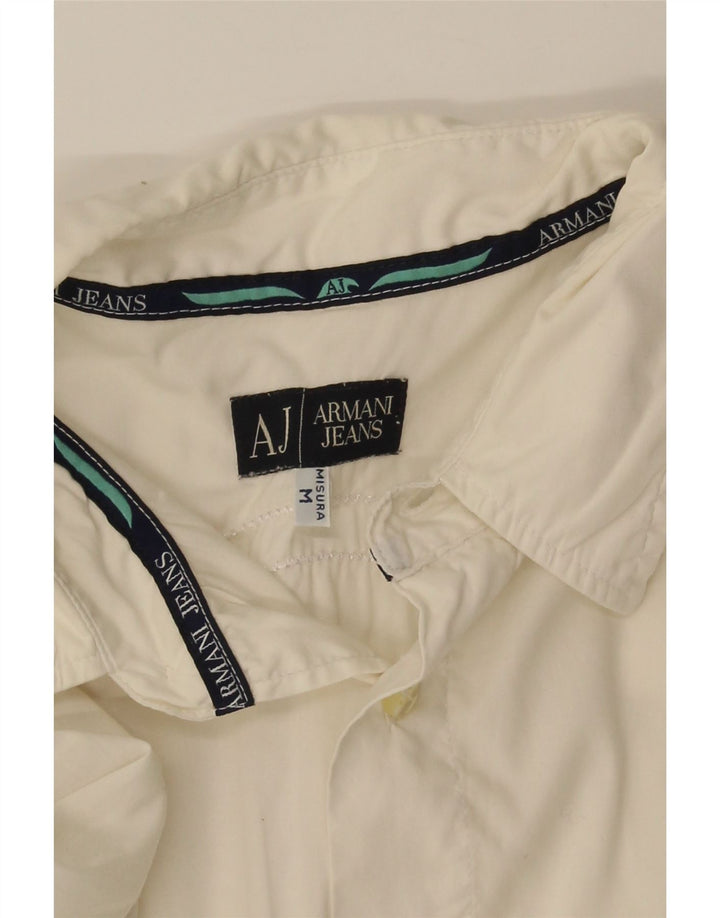 ARMANI JEANS Herrenhemd Mittelweiß