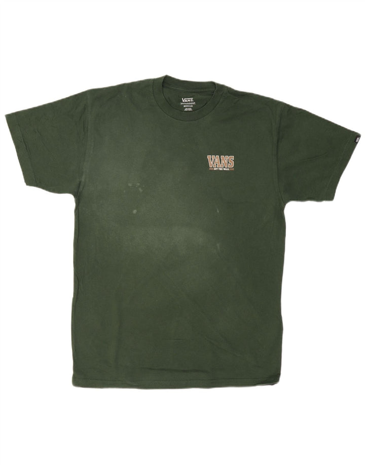 VANS Herre grafisk T-shirt Top Medium Grøn Bomuld