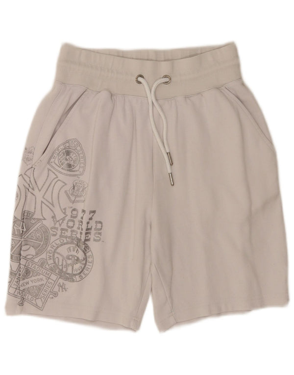 Pantaloncini sportivi grafici Majestic da uomo dei New York Yankees XS in cotone bianco