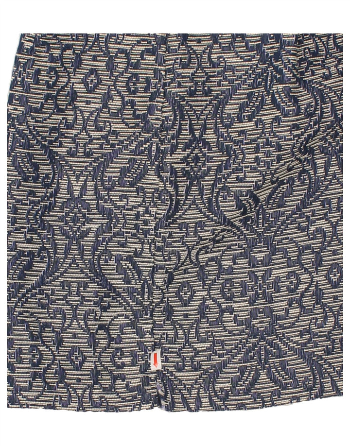 BENETTON Womens Mini Skirt UK 12 Medium W30 Blue Paisley Polyester Vintage Benetton and Second-Hand Benetton from Messina Hembry 
