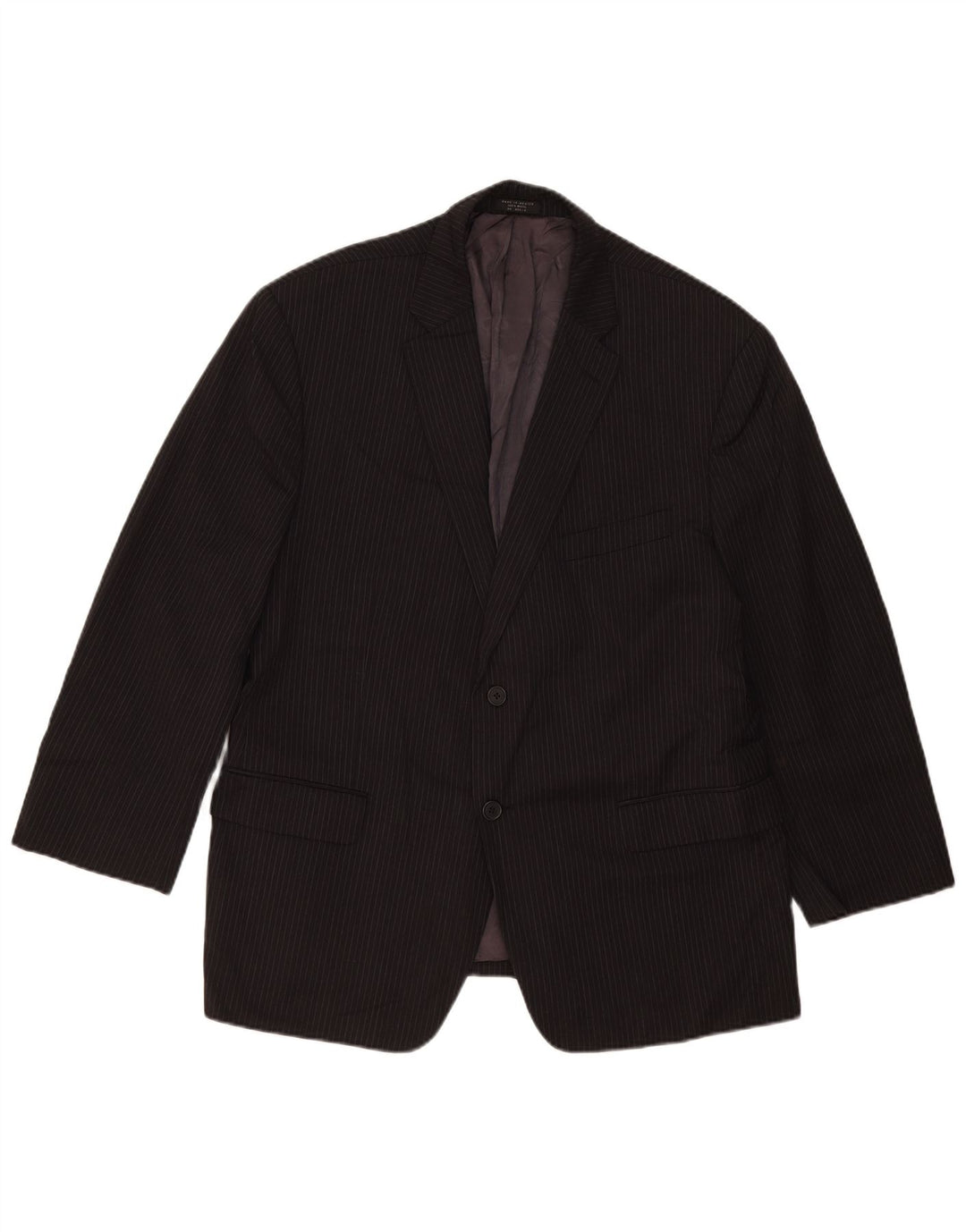 Giacca blazer da uomo a 2 bottoni Tommy Hilfiger UK 40 grande lana gessata nera