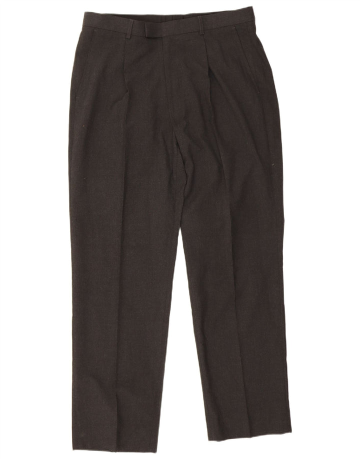 Pantaloni de costum pentru bărbați Marks & Spencer L34 L31 poliester gri