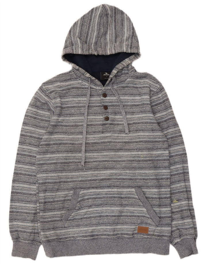 Rip Curl Dame Jumper Sweater UK 14 Large Grey Pinstripe