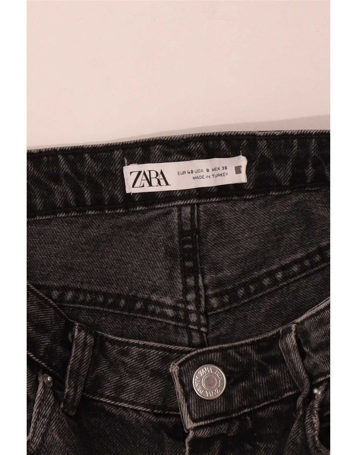 Zara Damen Jeansshorts EU 40 Medium W30 Schwarz