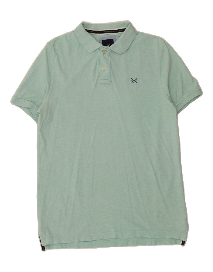 CREW CLOTHING Mens Polo Shirt Medium Turquoise Cotton Vintage Crew Clothing and Second-Hand Crew Clothing from Messina Hembry 