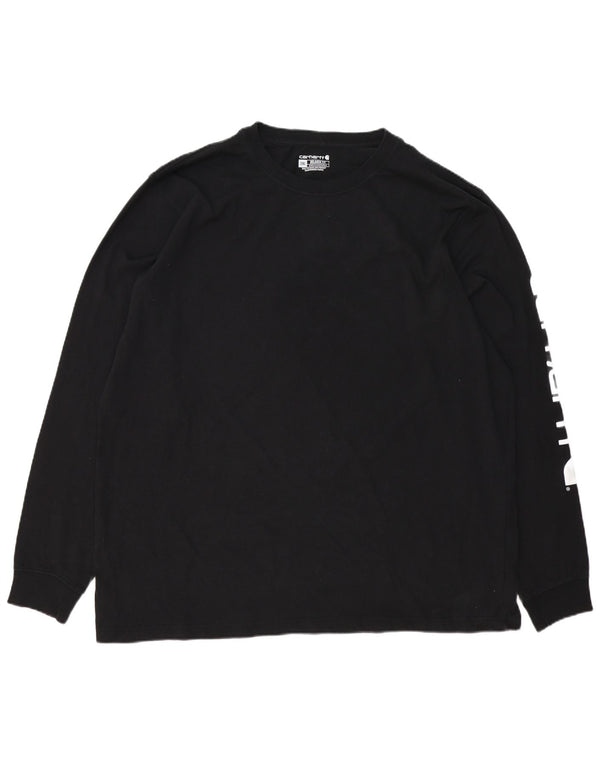 Carhartt Mens Relaxed Fit Graphic Top Long Sleeve 2XL Black Cotton