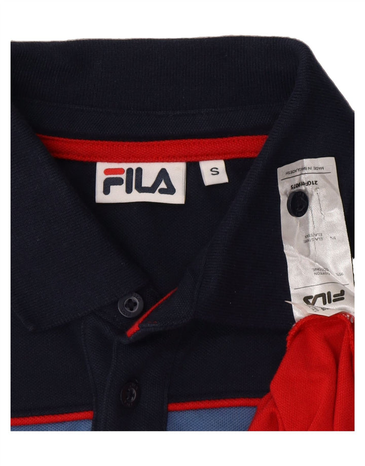 FILA Mens Polo Shirt Small Multicoloured Colourblock Cotton Vintage Fila and Second-Hand Fila from Messina Hembry 